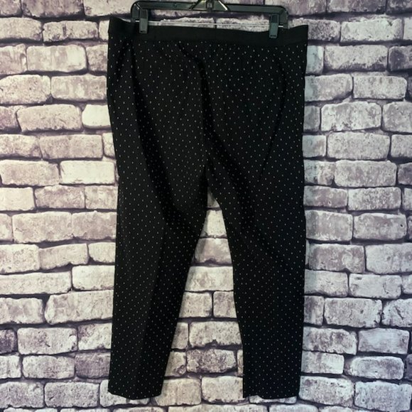 Izod Black & White Ankle Pants Size 14 - Picture 6 of 11